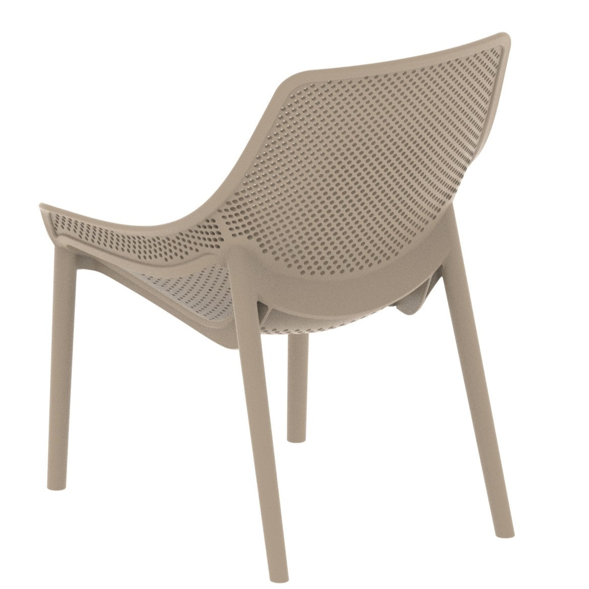Silla Lounge Ibiza, Taupe, con Espaldar y Reposa Brazos