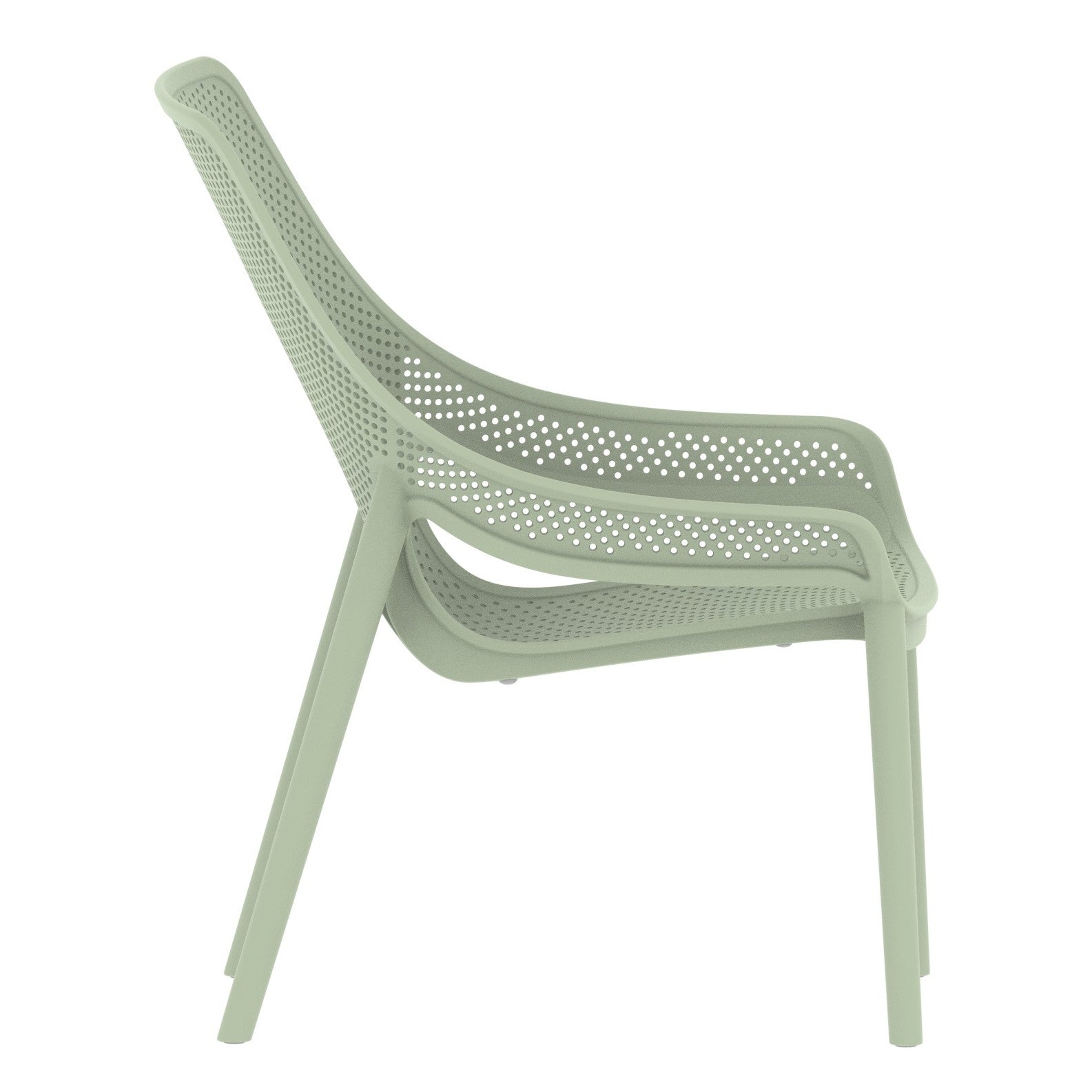 Silla Lounge Ibiza, Verdematcha, con espaldar y reposa brazos