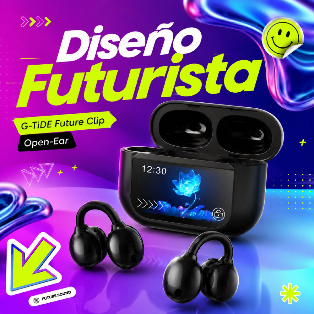 Audífonos Inalámbricos G-TiDE Future Clip Open-Ear Con Estuche De Carga