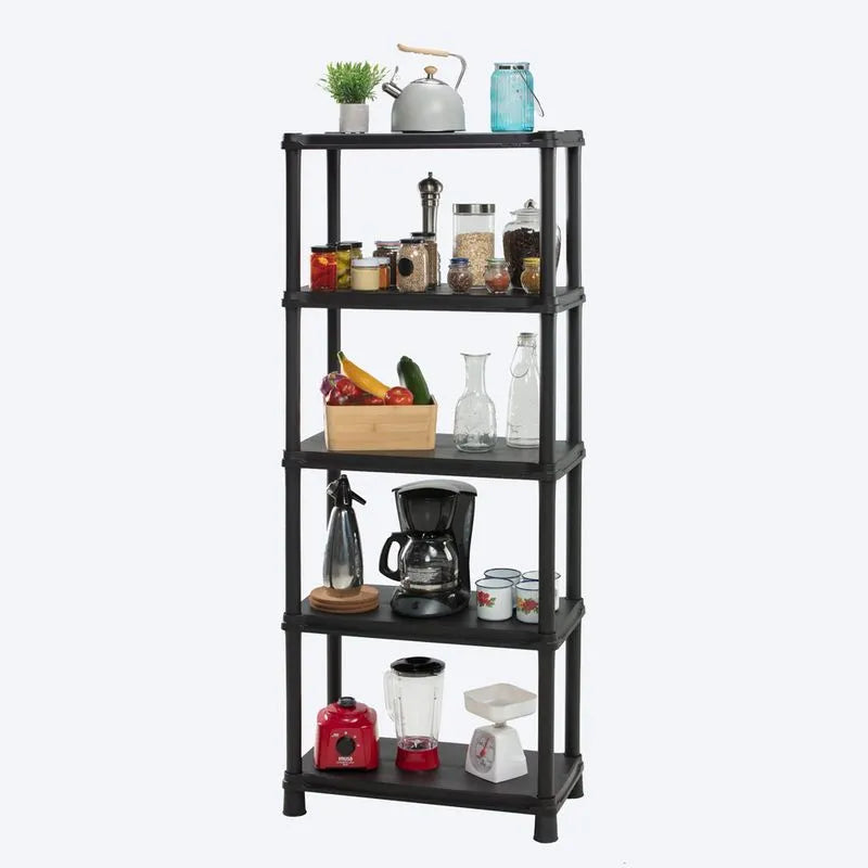 Estante multifuncional de 5 Niveles Solido 15" Negro