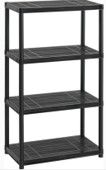 Estante multifuncional de 4 Niveles Solido 15" Negro
