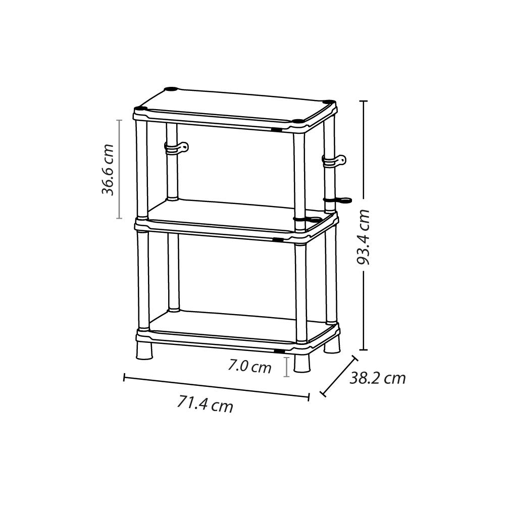 Estante multifuncional De 3 Niveles Solido 15"