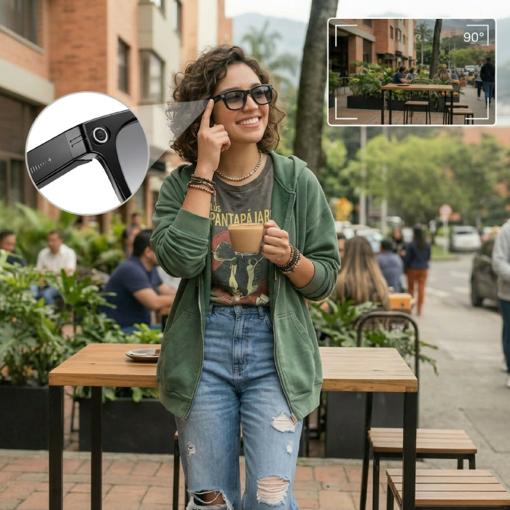 Gafas Inteligentes Con Cámara Y Grabación De Video Lentes Bluetooth Con Audio Y Captura En HD
