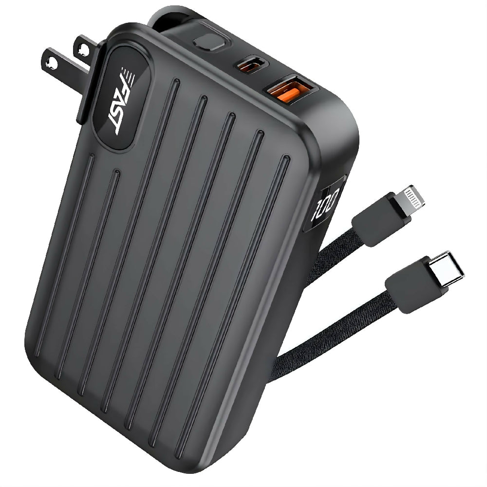 Power Bank R20 Plug Movisun 20000MaH Conector Integrado Y Carga Rápida