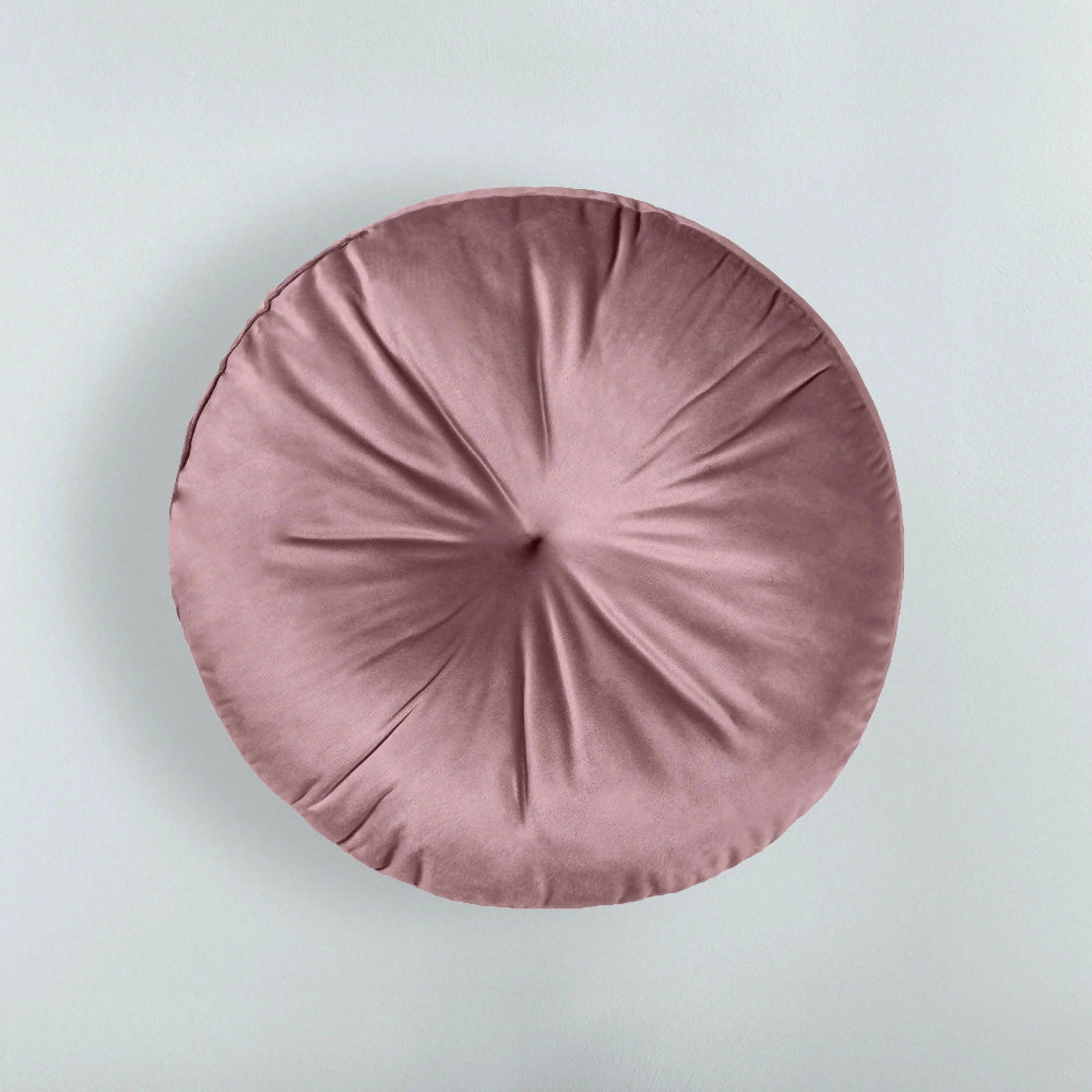 Cojín Circular Velvet Lila, de 44 x 44 cm