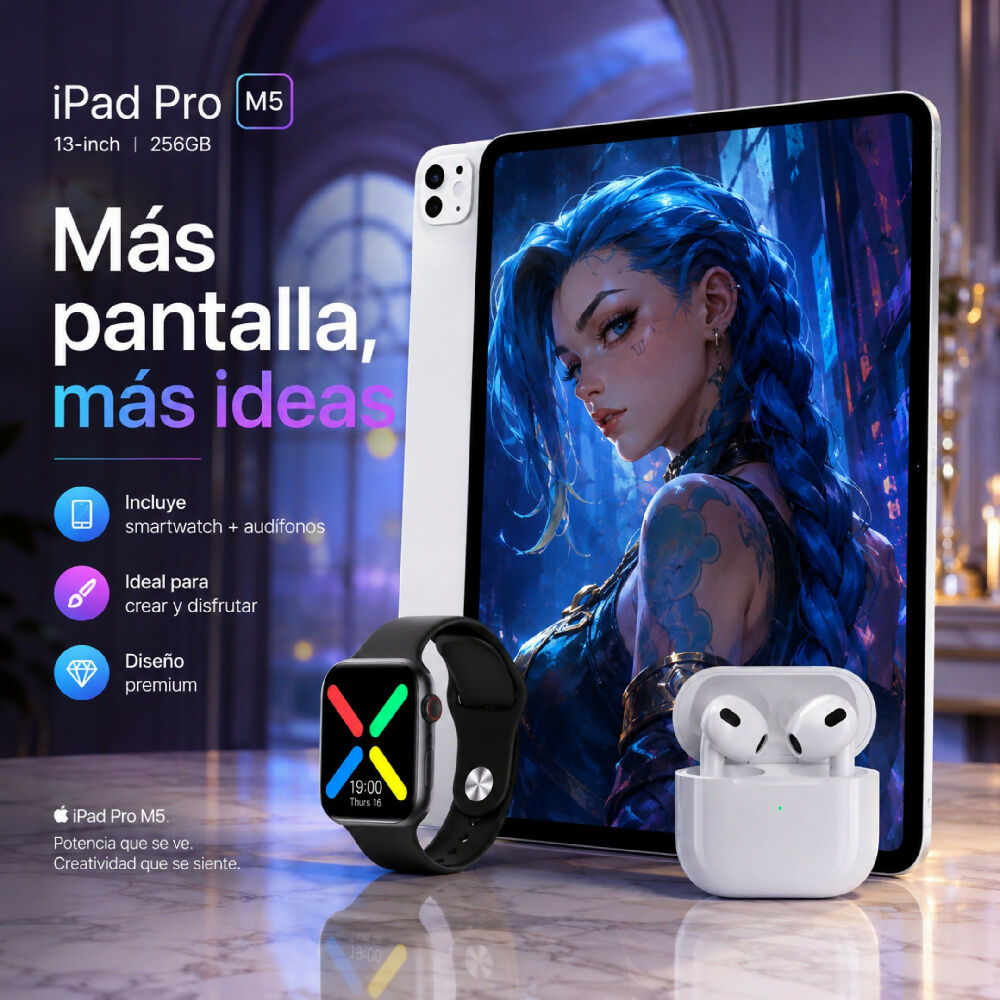 Tablet Apple Ipad Pro M5 De 13 Pulgadas 256gb Wifi Diseño Ultrafino Blanco + Obsequio