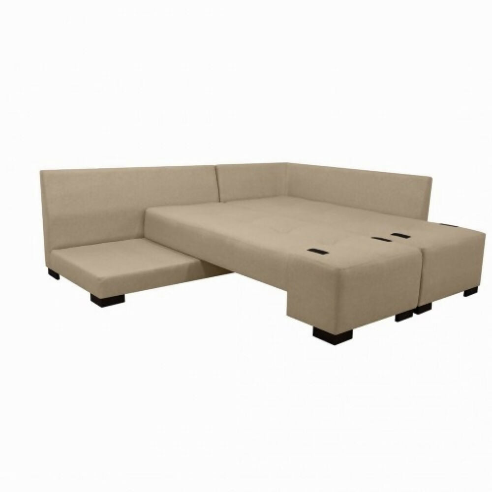 Sala Cama Sterimberg En Tela Beige - Amoblando