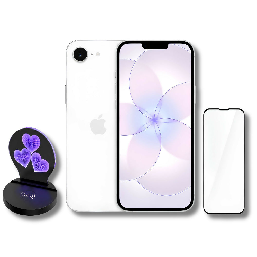 Celular Apple IPhone 17e 256gb ESim + Obsequio Lámpara Corazón 3D MagSafe Y Vidrio Blanco