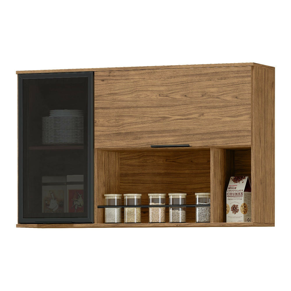 Cocina 120 cm Malta 3 Puertas 2 Cajones - Natural/Blanco Apagado
