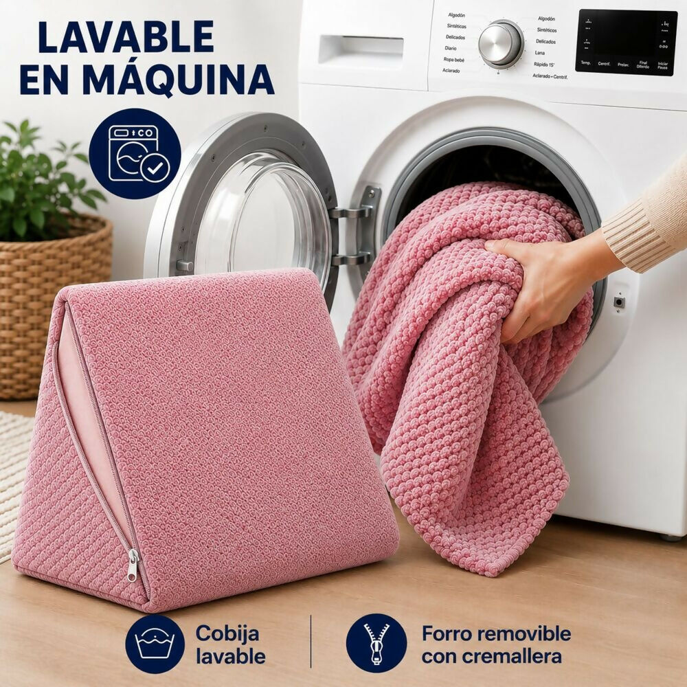 Combo cojin tv + cobija rosada