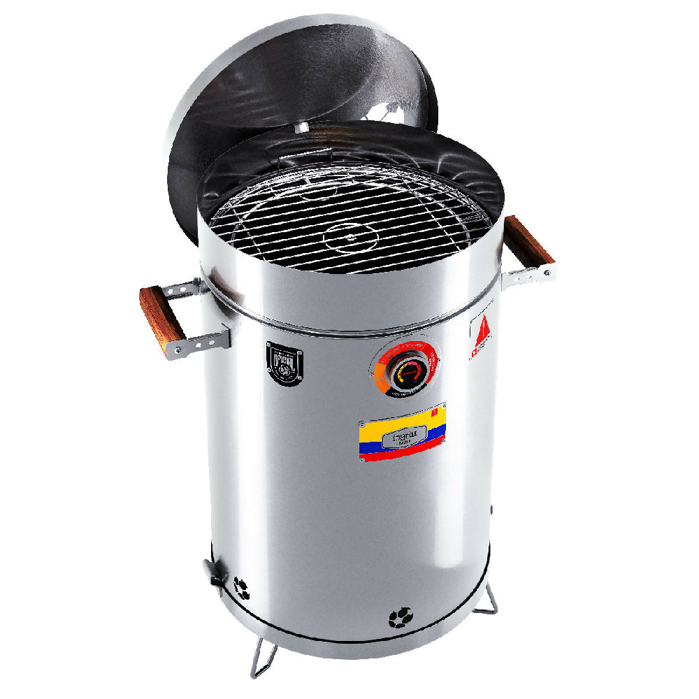 Ahumador y Barril Asador 25 Libras Locos Por El Futbol In Grill