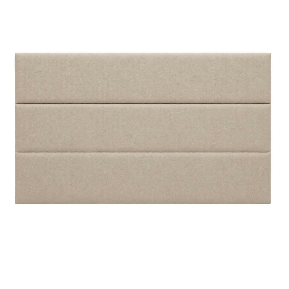 Cabecero Doble 140x60 Paneles Horizontales Beige Tela