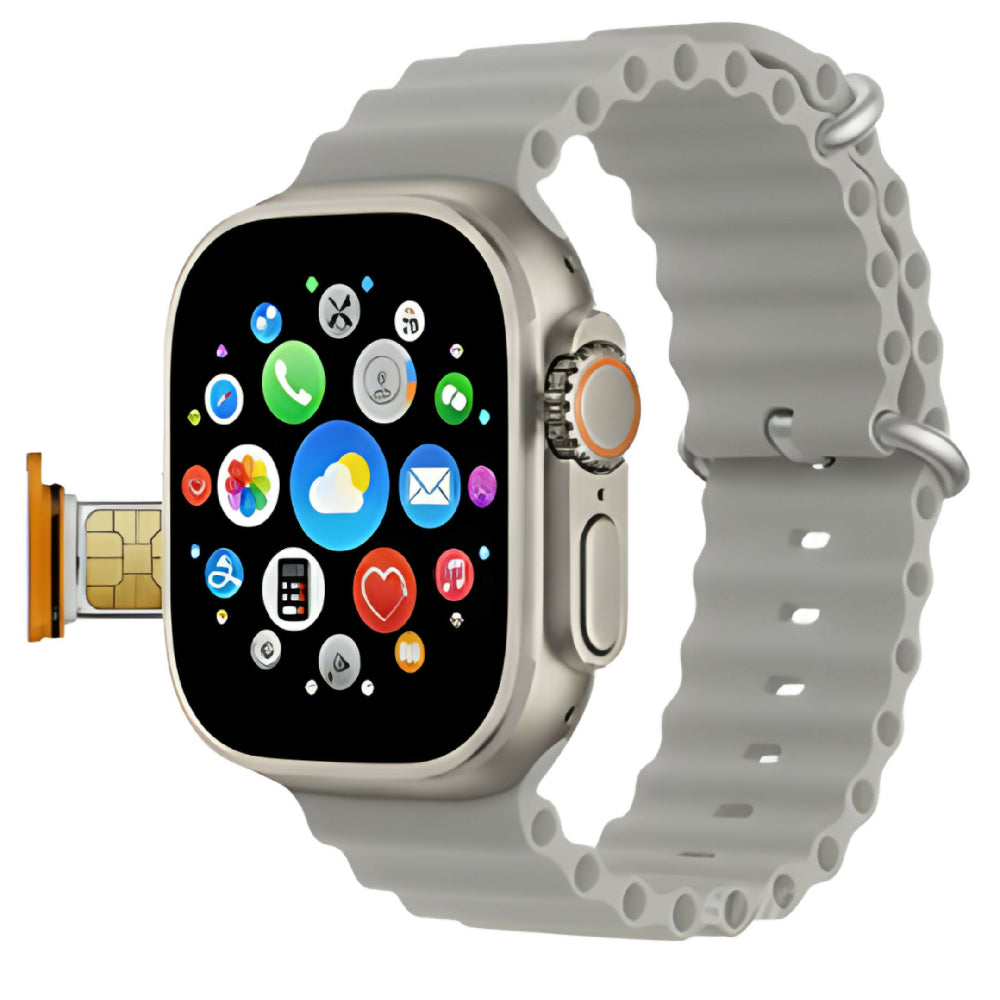 Smartwatch Tel 1 Mobulaa Gris Bluetooth Reloj Inteligente Con Pantalla HD, Frecuencia Cardíaca Y Batería Duradera