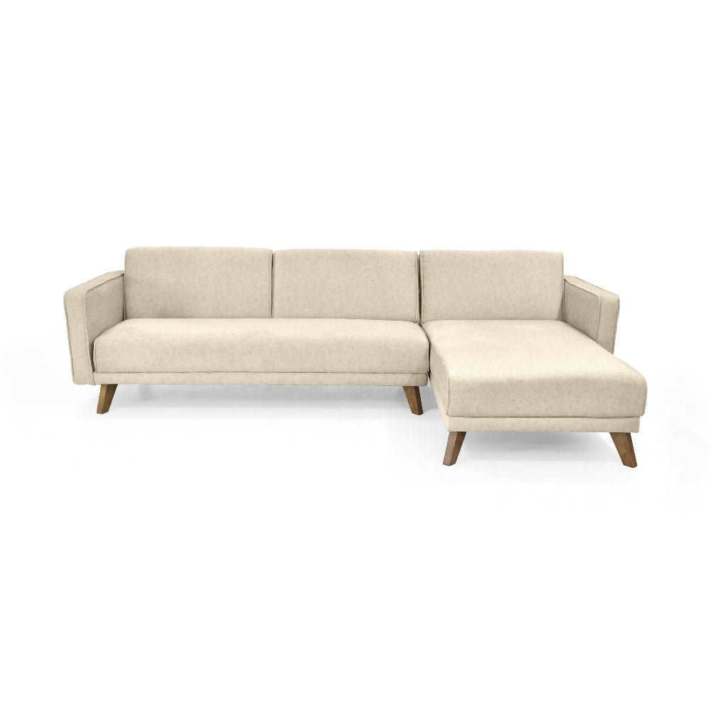 Sofa Cama en L Chelsea Izquierdo 265x160x76 Tela Beige
