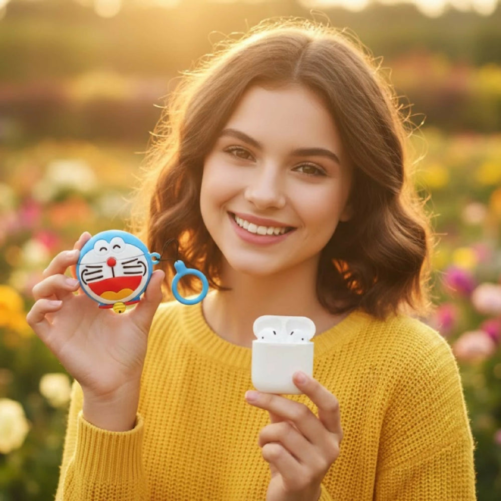 Forro Para Audifonos Series 4 Antigolpes con Diseño Doraemon