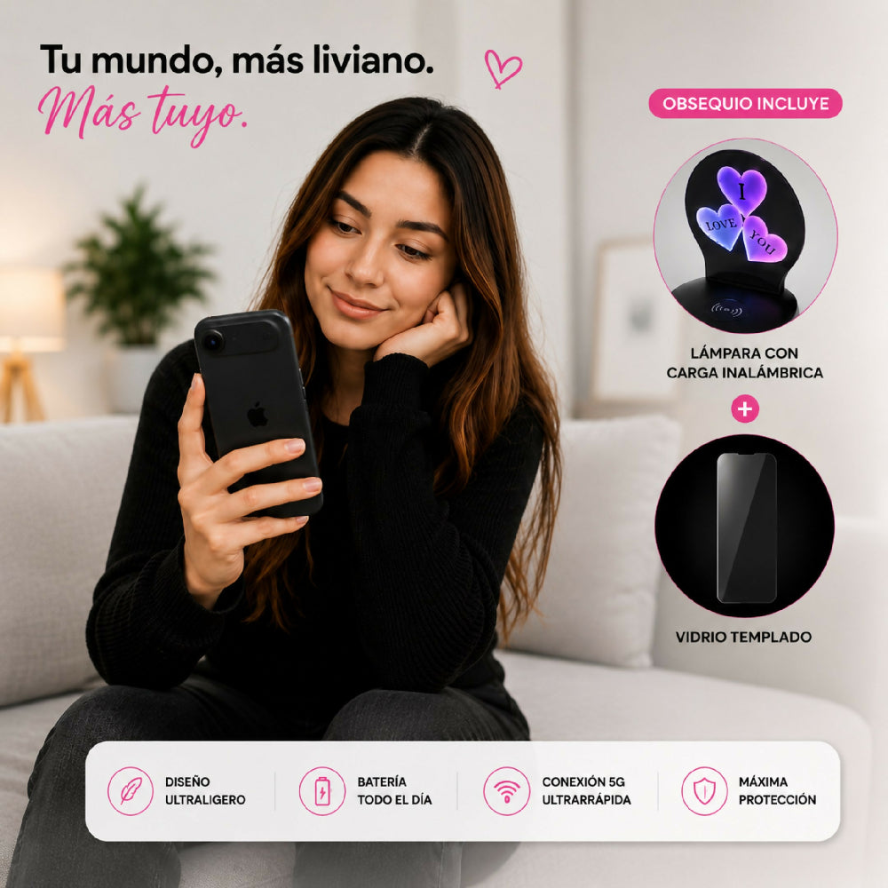 Celular Apple IPhone Air 256gb + Obsequio Lámpara Carga Inalámbrica Y Vidrio Negro