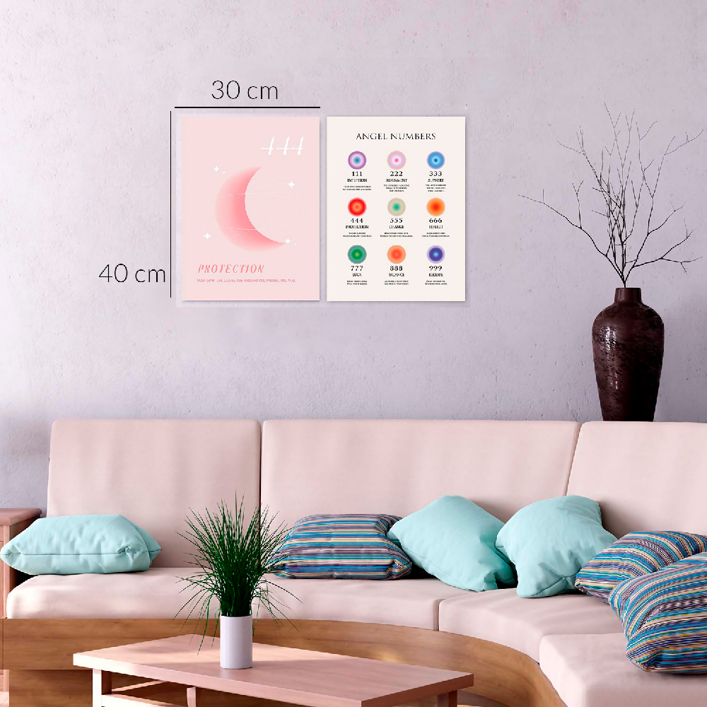 Cuadros Decorativos - Diptico Protection Moon 30x40