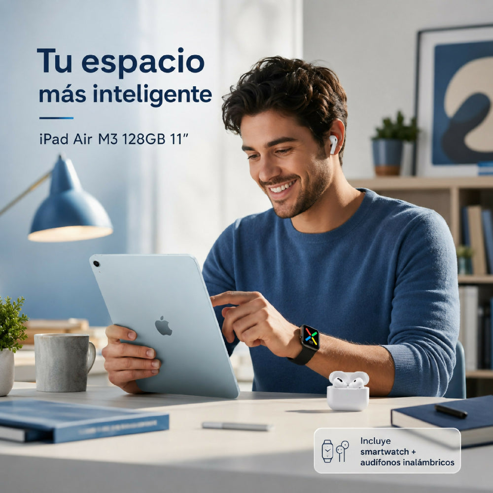 Tablet Apple IPad Air 11 M3 128gb Diseño UltraDelgado Celeste + Obsequio