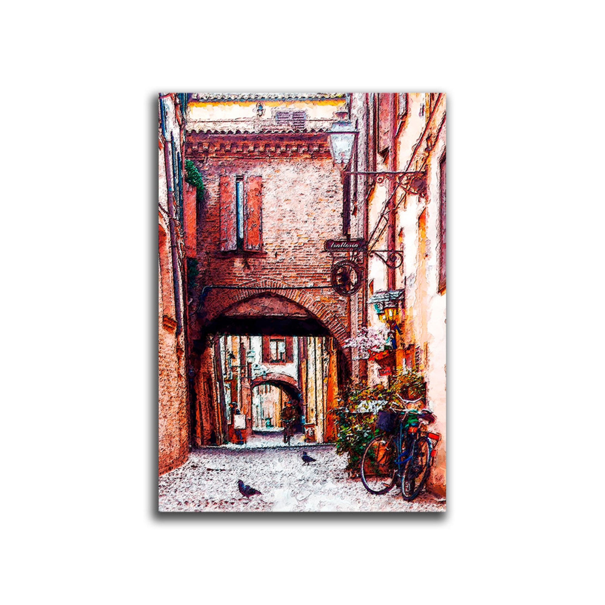 Cuadro Decorativo Calle Antigua XL 120X80 cm - Impresion en Tela