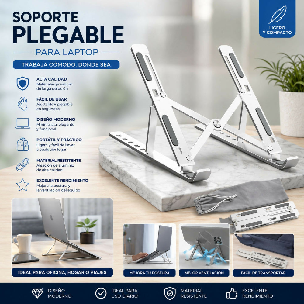 Soporte Para Laptop Ajustable De Aluminio Plegable Modelo 005