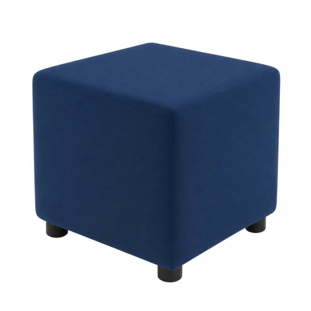 Puff Decorativo 40x40 Azul Tela