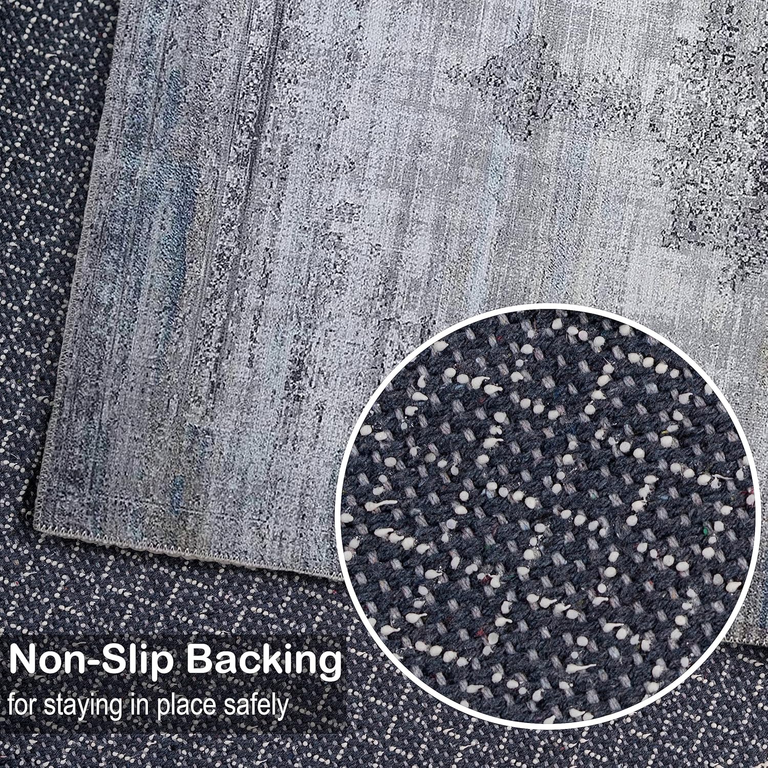 Adiva Rugs Alfombra de área lavable a máquina de 2 x 3 pies con parte trasera...