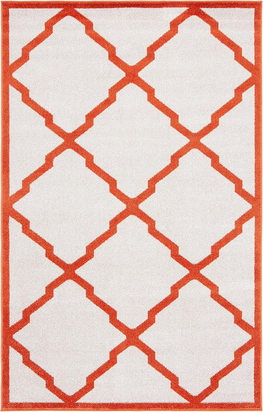 Amherst Collection amt421b Gris Claro y Beige Interiorexterior Area Rug,