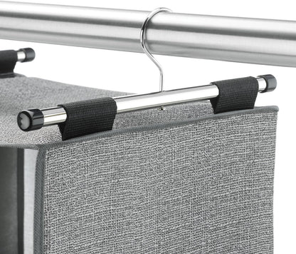 Organizador de armario de 2 secciones Crosshatch Gris