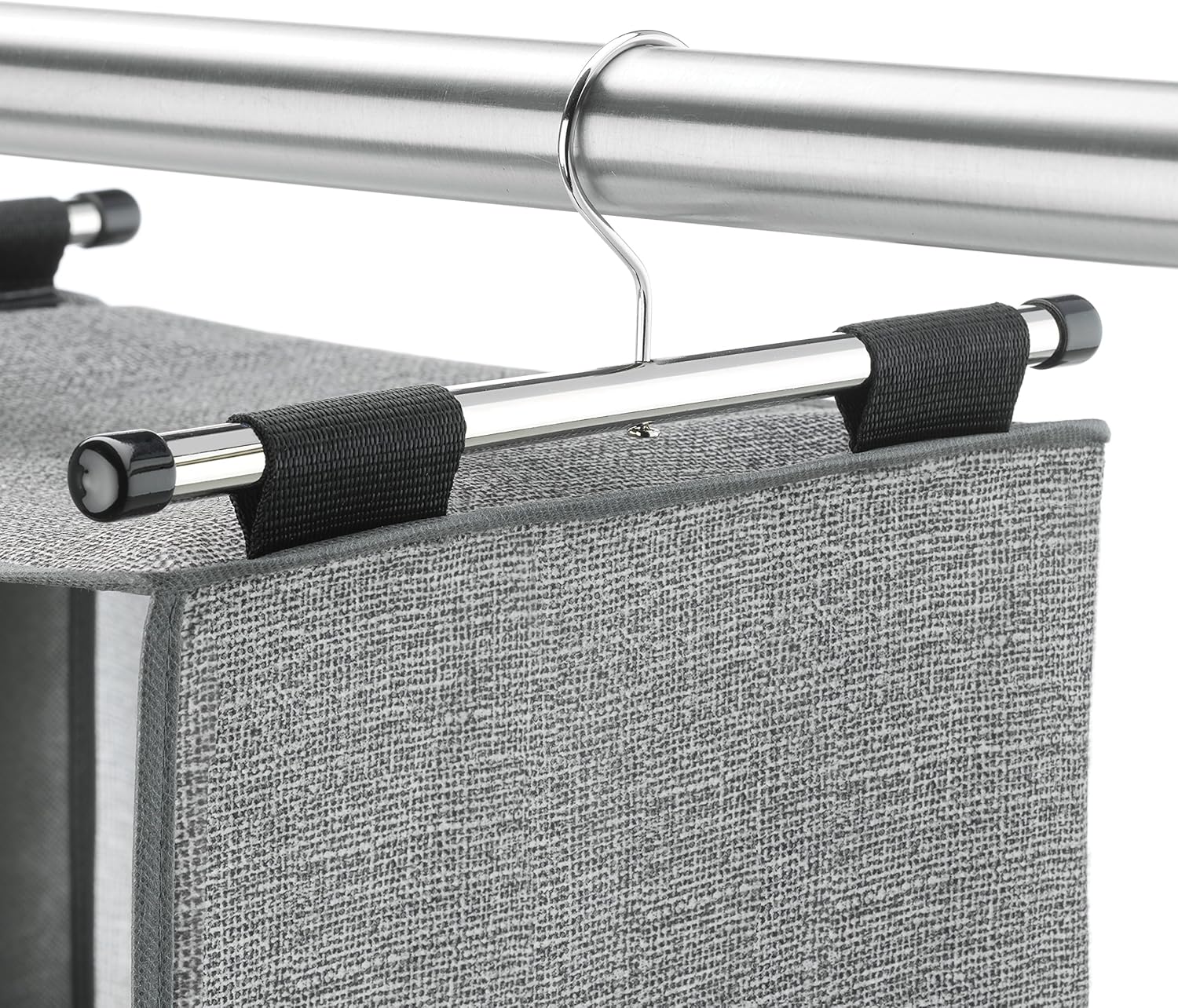 Whitmor Organizador de armario de 2 secciones - Crosshatch Gris
