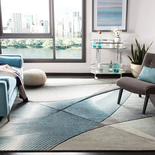 SAFAVIEH Hollywood Collection - Alfombra de área de 9 x 12 pies, color gris y...