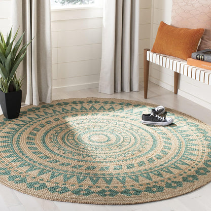Natural Fiber Round Collection NF802E Alfombra redonda de yute trenzada con