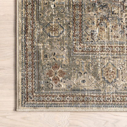 Carol Alfombra decorativa tradicional de medallón, 3 x 5, color beige