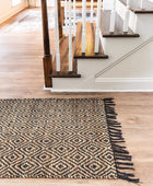 Unique Loom Alfombra trenzada colección de yute - Assam (2' 7