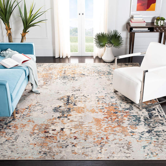 Madison Collection Alfombra extragrande de 12 x 15 pies, color gris y beige,