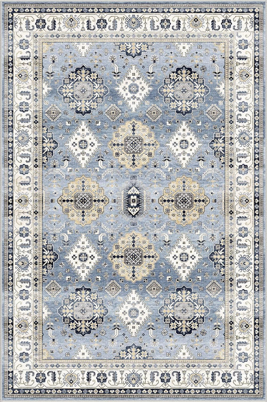 Alfombra vintage lavable de 3 x 5 pulgadas, alfombra de entrada bohemia para