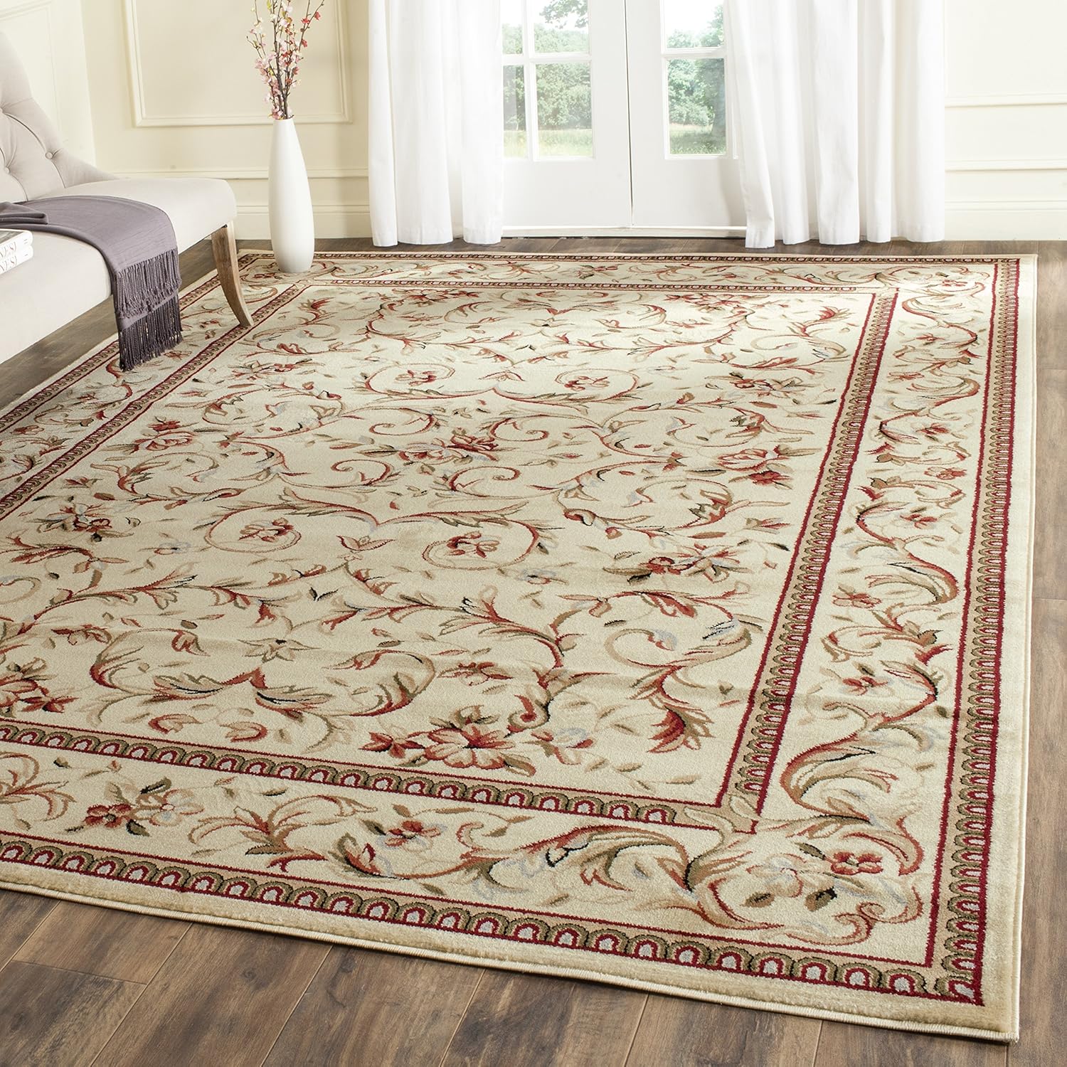 SAFAVIEH Lyndhurst Collection - Alfombra de área de 9 x 12 pies, marfil y...