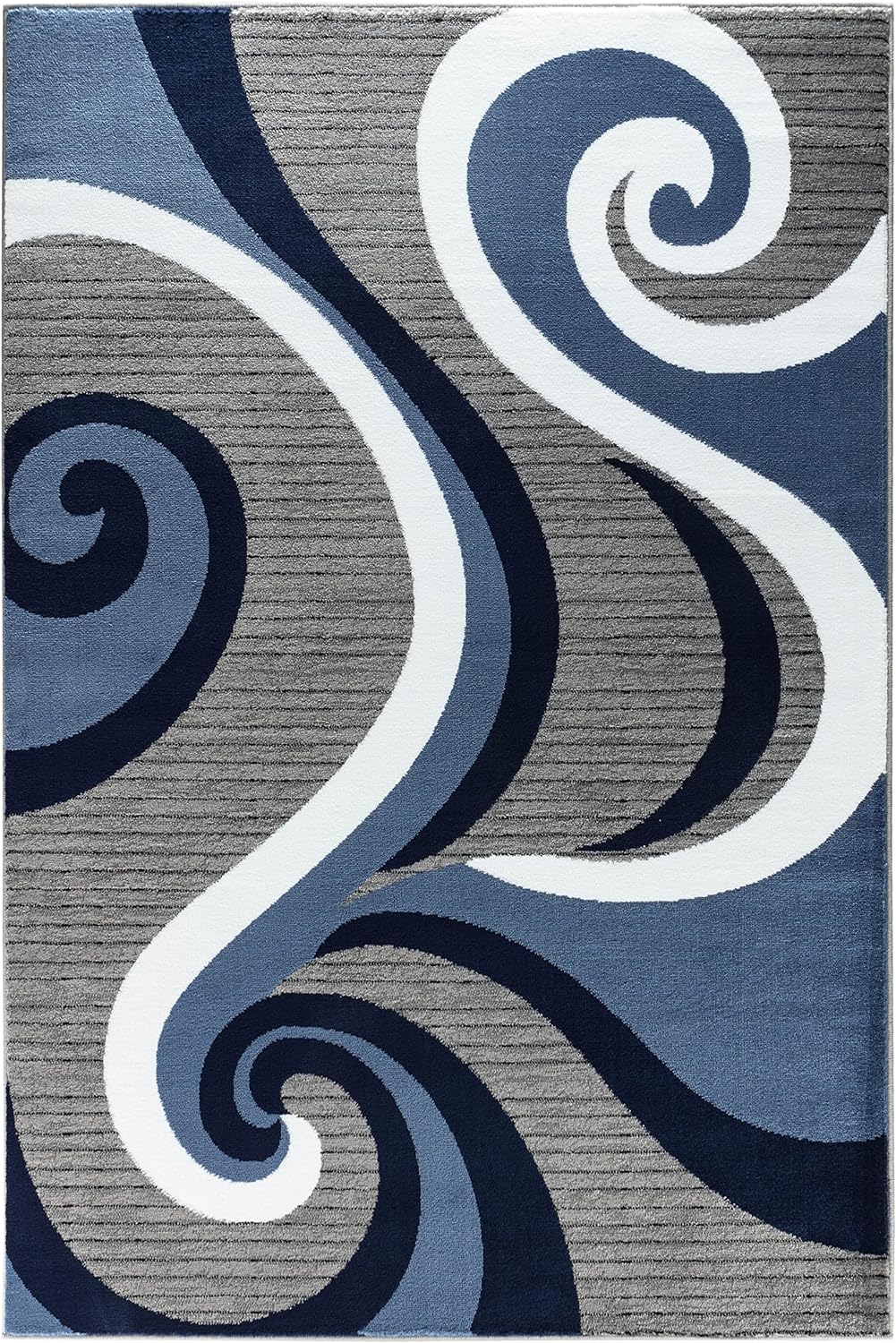 GLORY RUGS Alfombra moderna con diseño de remolinos para dormitorio, sala de...