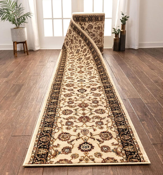 Well Woven - Camino de alfombra persa tradicional con diseño floral rojo y...