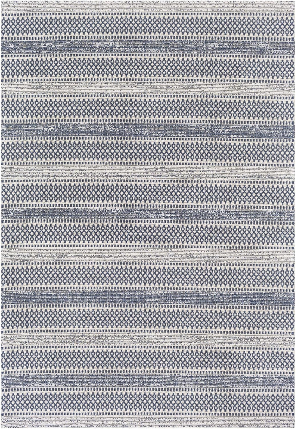 Livabliss Tumnus - Alfombra tribal bohemia, 2 x 2 pies 9 pulgadas, azul oscuro