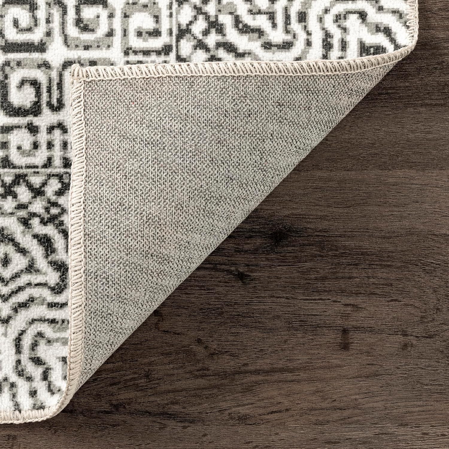 SpinClean Alfombra de área lavable a máquina, resistente a las manchas con