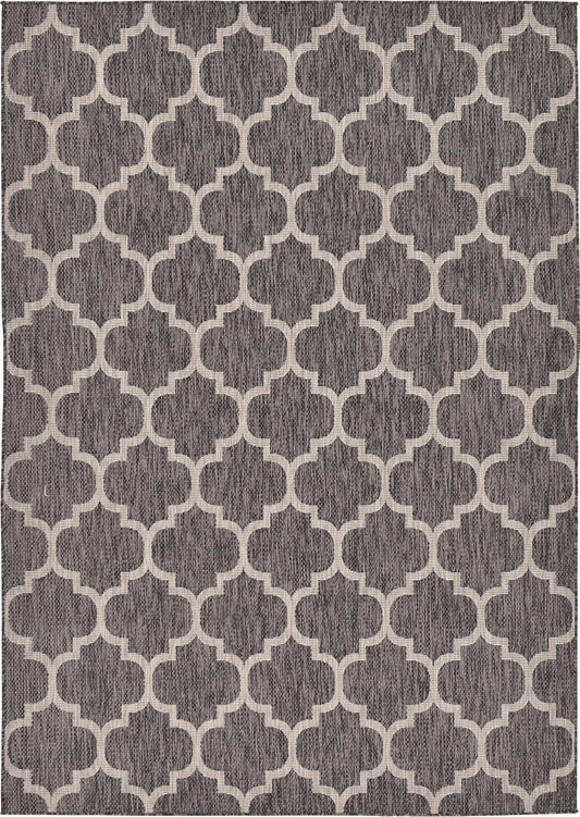 Trellis Collection Alfombra de uso exterior con diseño marroquí, de transición,