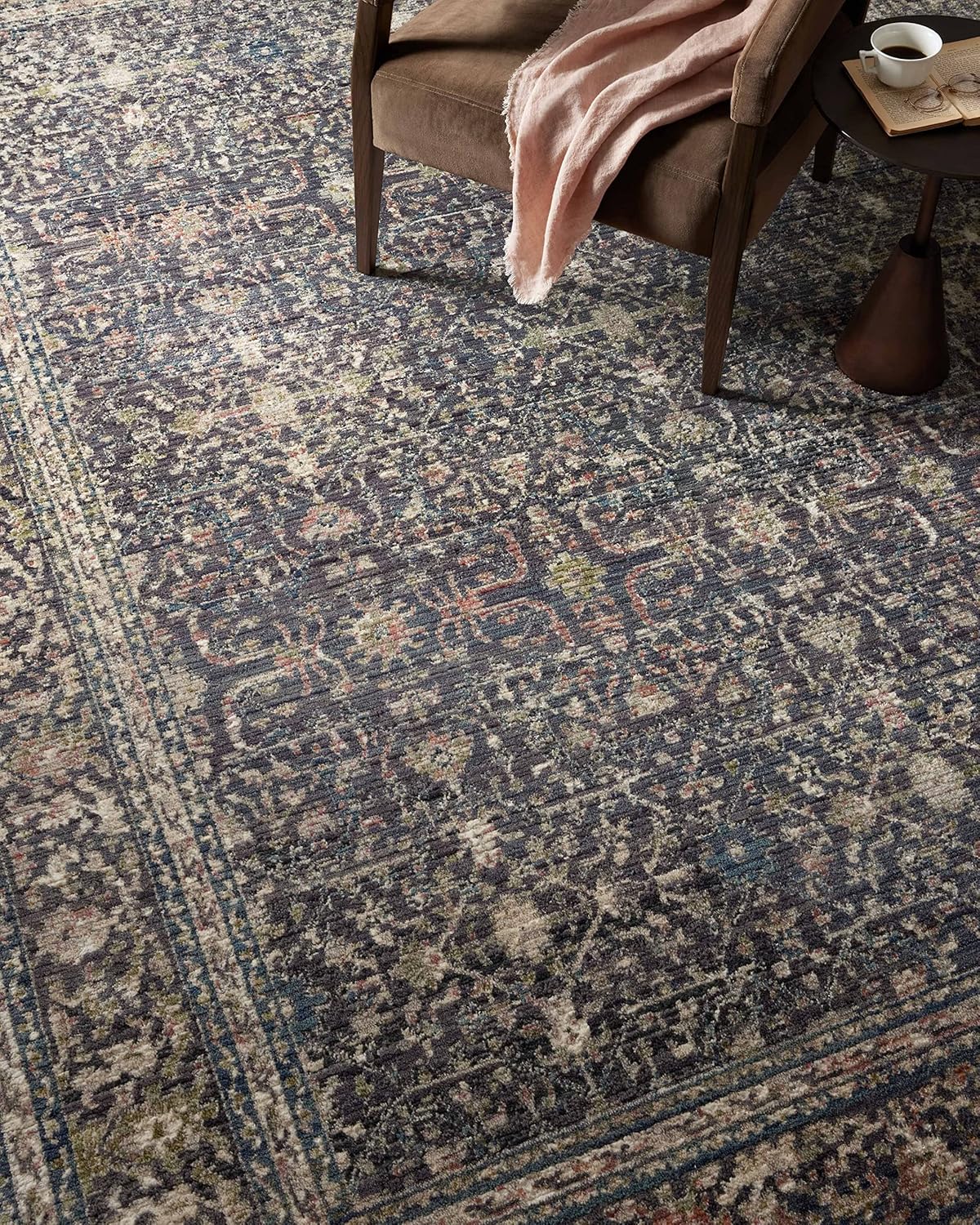 Loloi Jean Stoffer x Bradbury Collection, Midnight & Multi, alfombra decorativa...