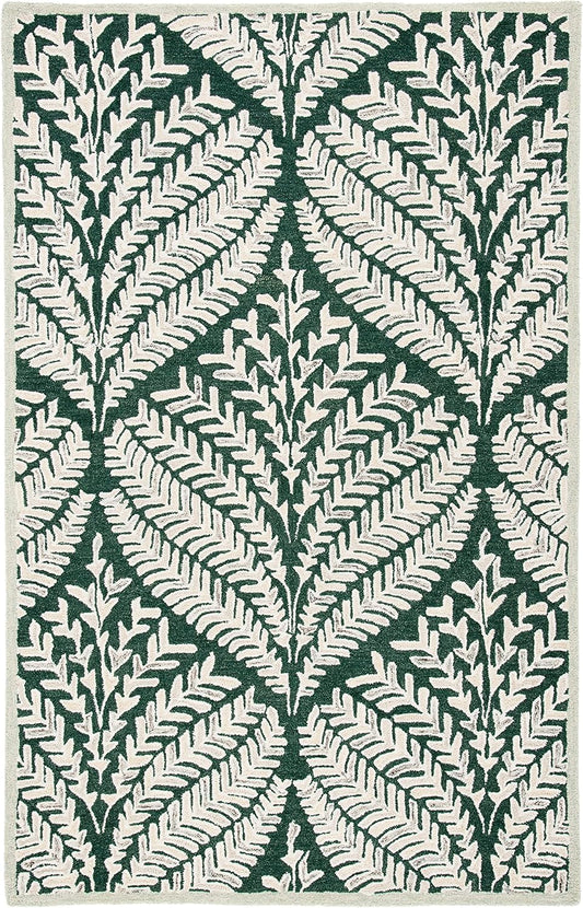 Safavieh Capri Collection - Alfombra de área de 9 x 12 pies, verde oscuro y...