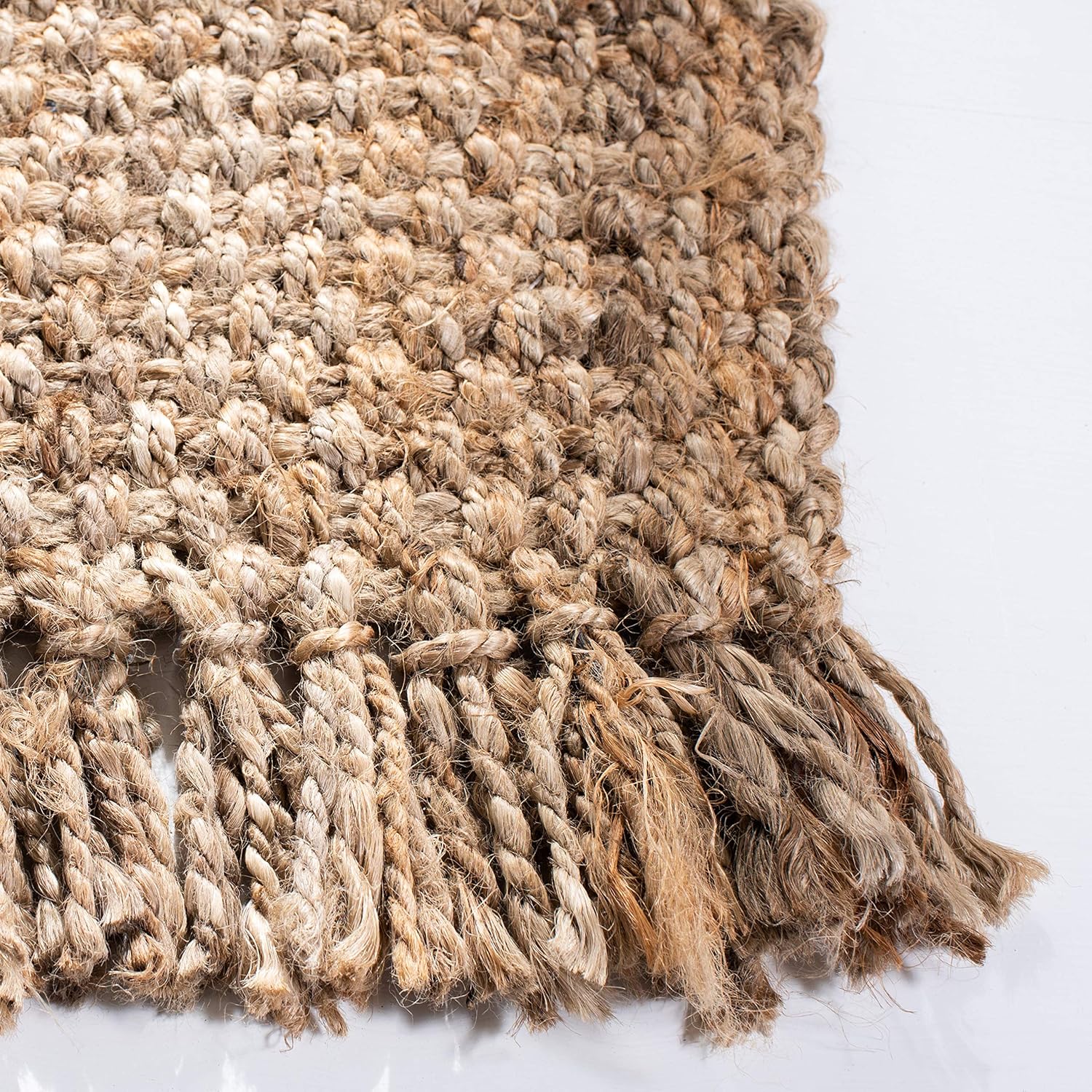 Alfombra de área de yute natural tejido a mano Safavieh NF467A, de la colección...