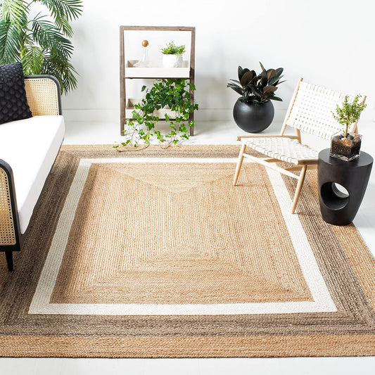 SAFAVIEH Natural Fiber Collection NF883B - Alfombra cuadrada de yute hecha a...