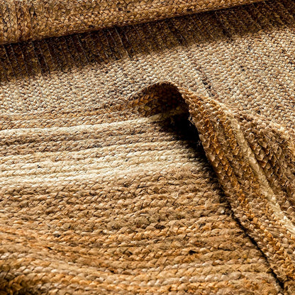 Prima Alfombra de fibra natural de yute de 8 x 10 pies, alfombra trenzada de