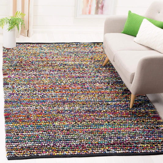 SAFAVIEH Cape Cod Collection - Alfombra decorativa de 4 x 6 pies, multicolor,...