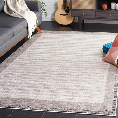 Jade Collection Alfombra de área de 4 x 6 pies, color marfil y beige negro,