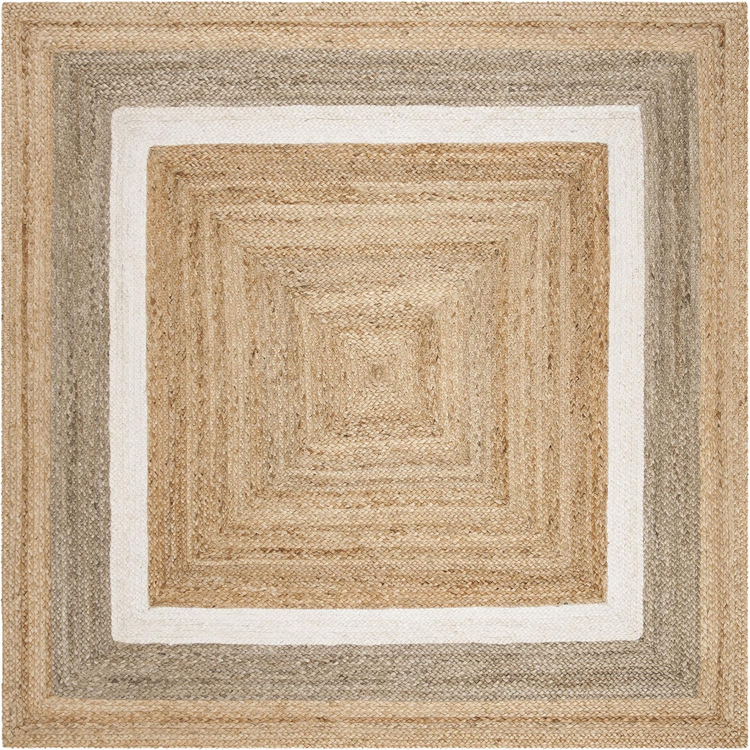 SAFAVIEH Natural Fiber Collection NF883B - Alfombra cuadrada de yute hecha a...