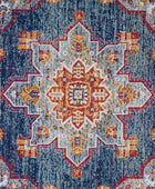 Mila - Alfombra azul de 3 x 5 pies, alfombra de área para sala de estar,...